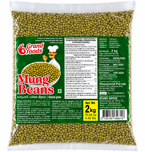 Grand Foods Green Mung Beans-2kg